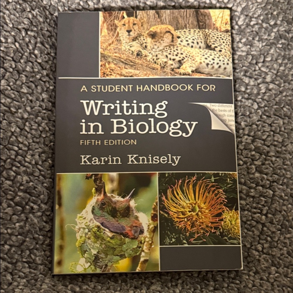A student handbook for writing in biology book